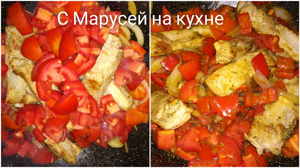 Свиные рёбрышки тушёные с овощами и зеленью. | С Марусей на кухне | Дзен