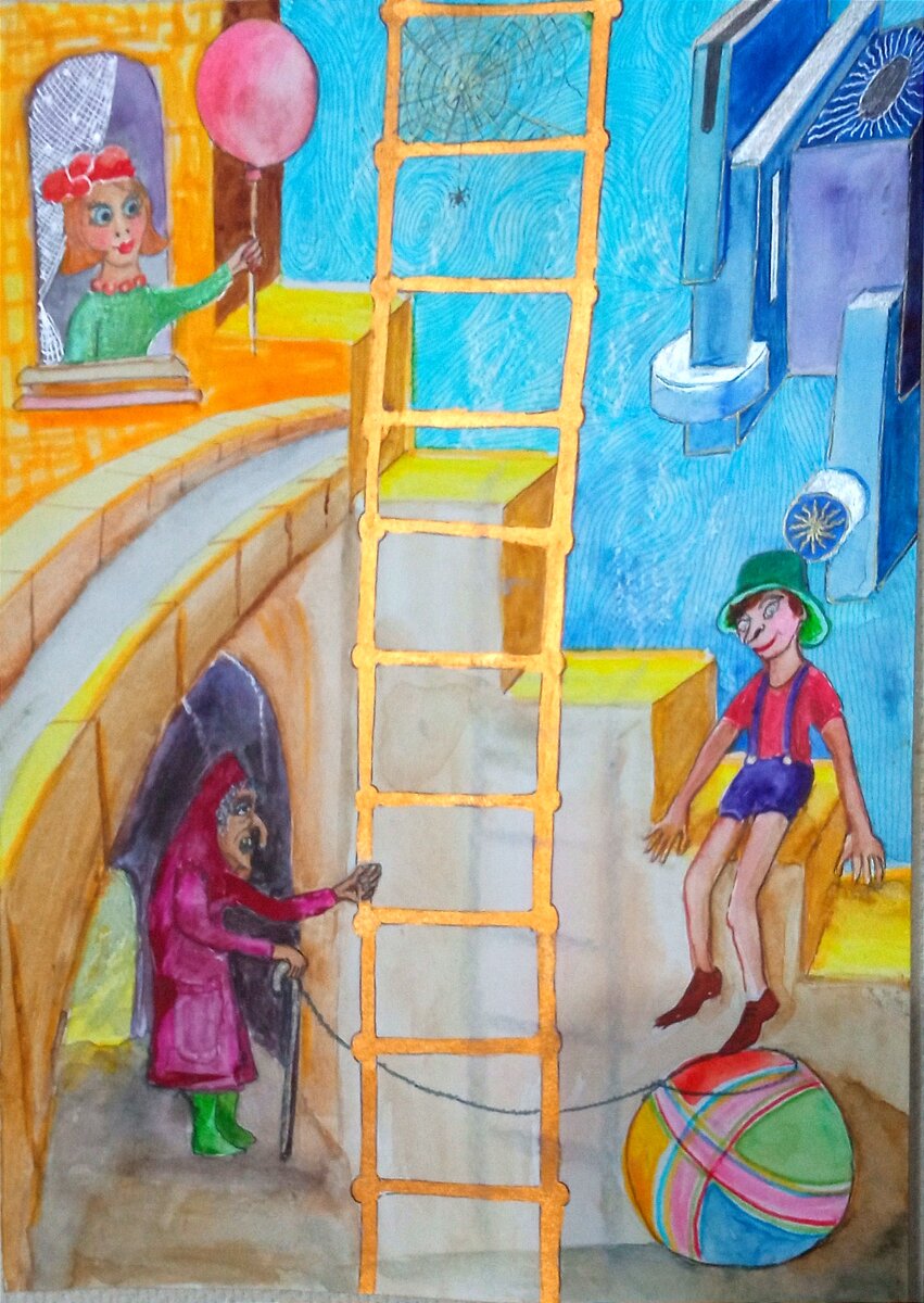 Акварель./ Беспечность  порой ведёт к цели,поставленной не вами...💘