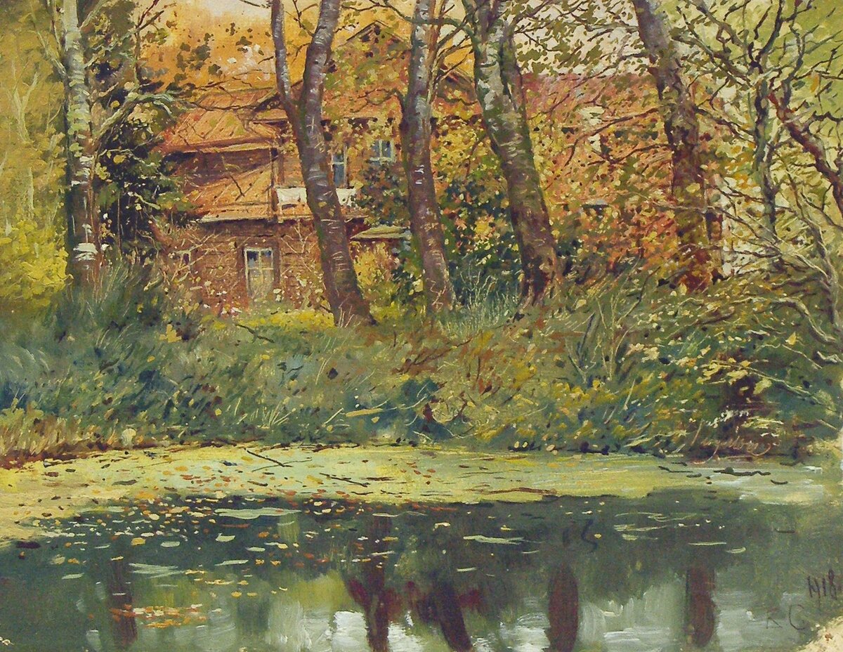 В.Ф. Сысоев. Пруд осенью. Водогино. 1918. Холст, масло. Вологодская областная картинная галерея