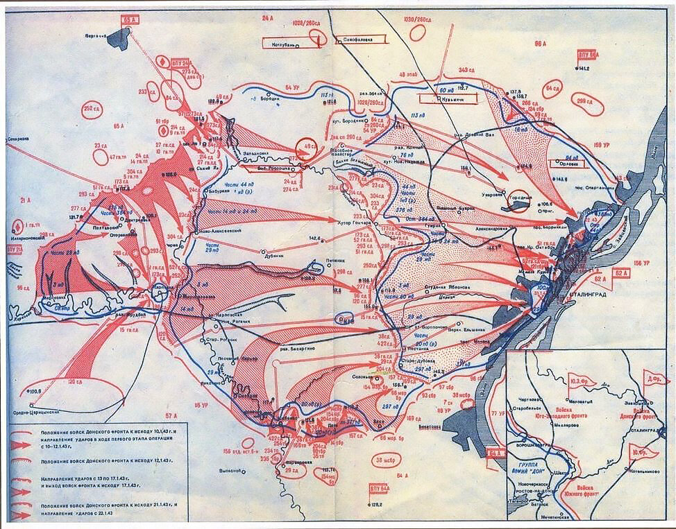 Война за сталинград карта