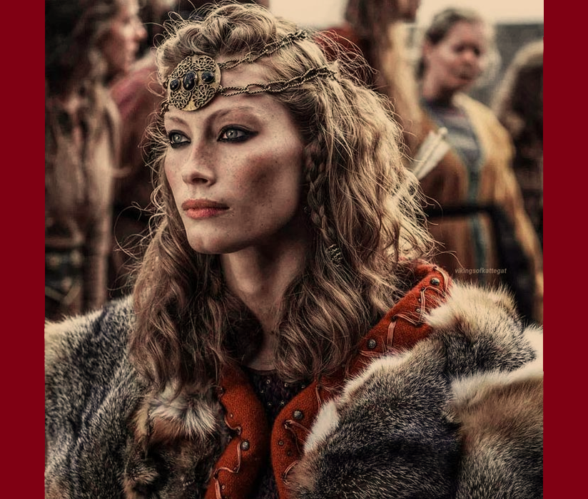 Аслауг по образу из сериала в момент своей смерти 