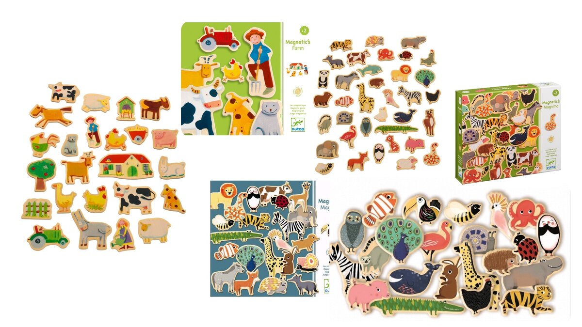 Большой ассортимент забавных животных 