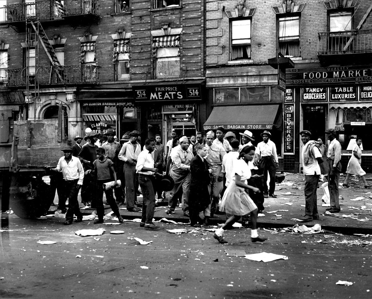 Улица Нью-Йорка 1950-е годы.