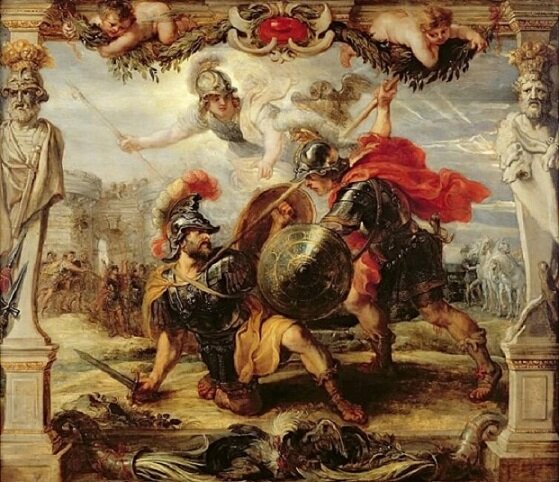 Картина Рубенса «Победа Ахиллеса над Гектором», 1632 г.