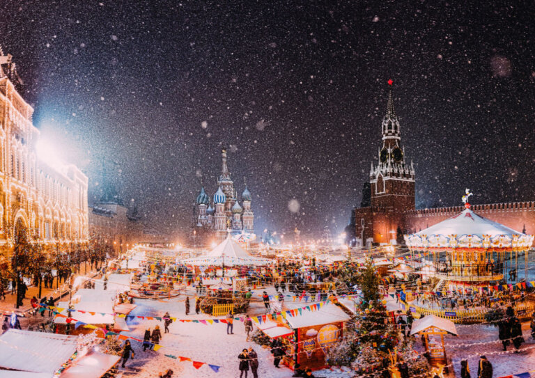   Christmas market at Red Square Moscow Карина Жук