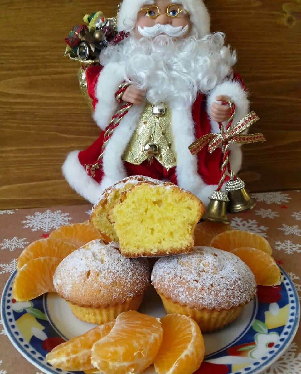 Мандариновые кексы. Фото автора 