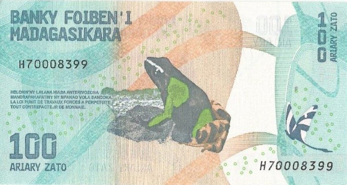 Мадагаскар 100 ариари 2022 Реверс