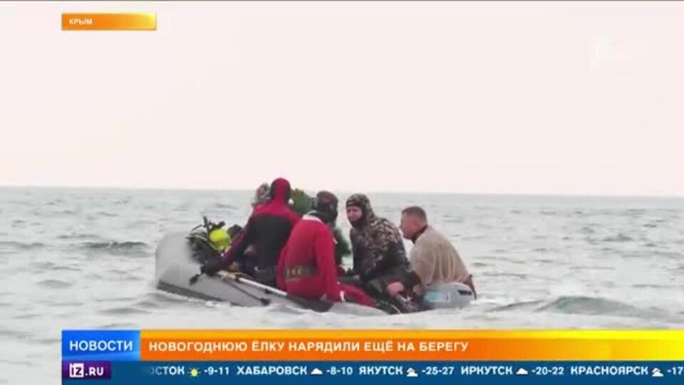    Дайверы нарядили новогодние елки под водой в Крыму и Иркутске