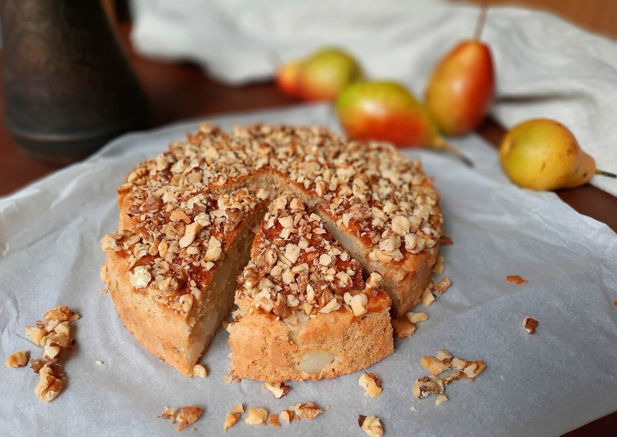 Восхитительный овсяный пирог с грушами | Лакомый кусочек | Дзен