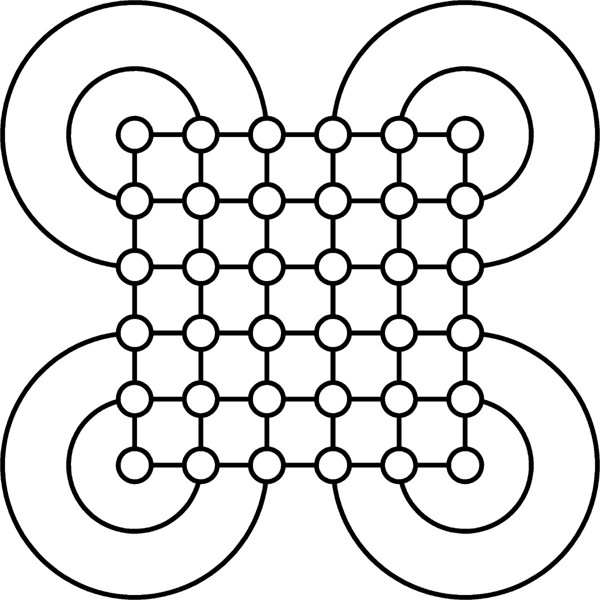 Игровое поле для игры Суракарта. Макет для печати