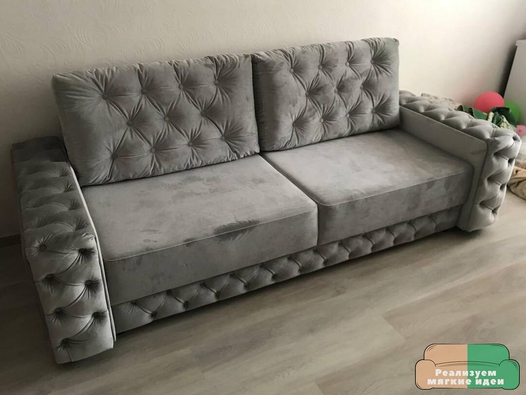 «после» перетяжки дивана