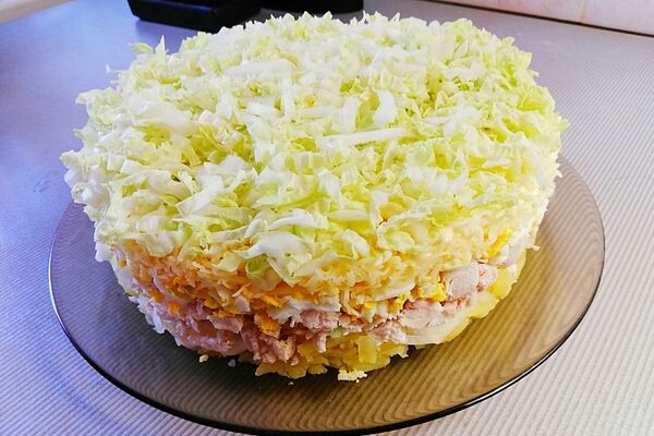 Салат который не может не понравиться. Слоеный, воздушный и вкусный. «Лебединый пух»