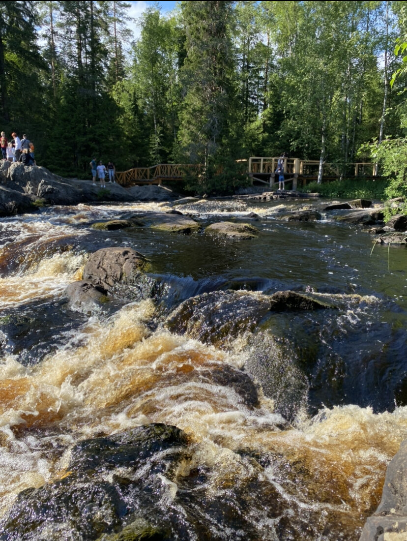 Вода имеет рыжеватый оттенок 