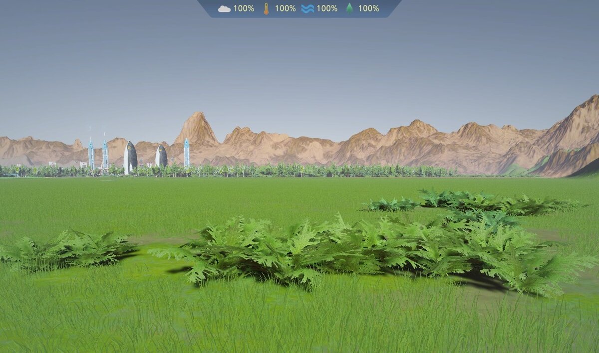 Полностью терраформированный Марс в Surviving Mars.