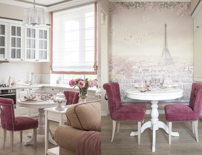 Прованс, гламур,шеби-шик... Романтичный интерьер "на любителя" в сталинке 55 кв.м.