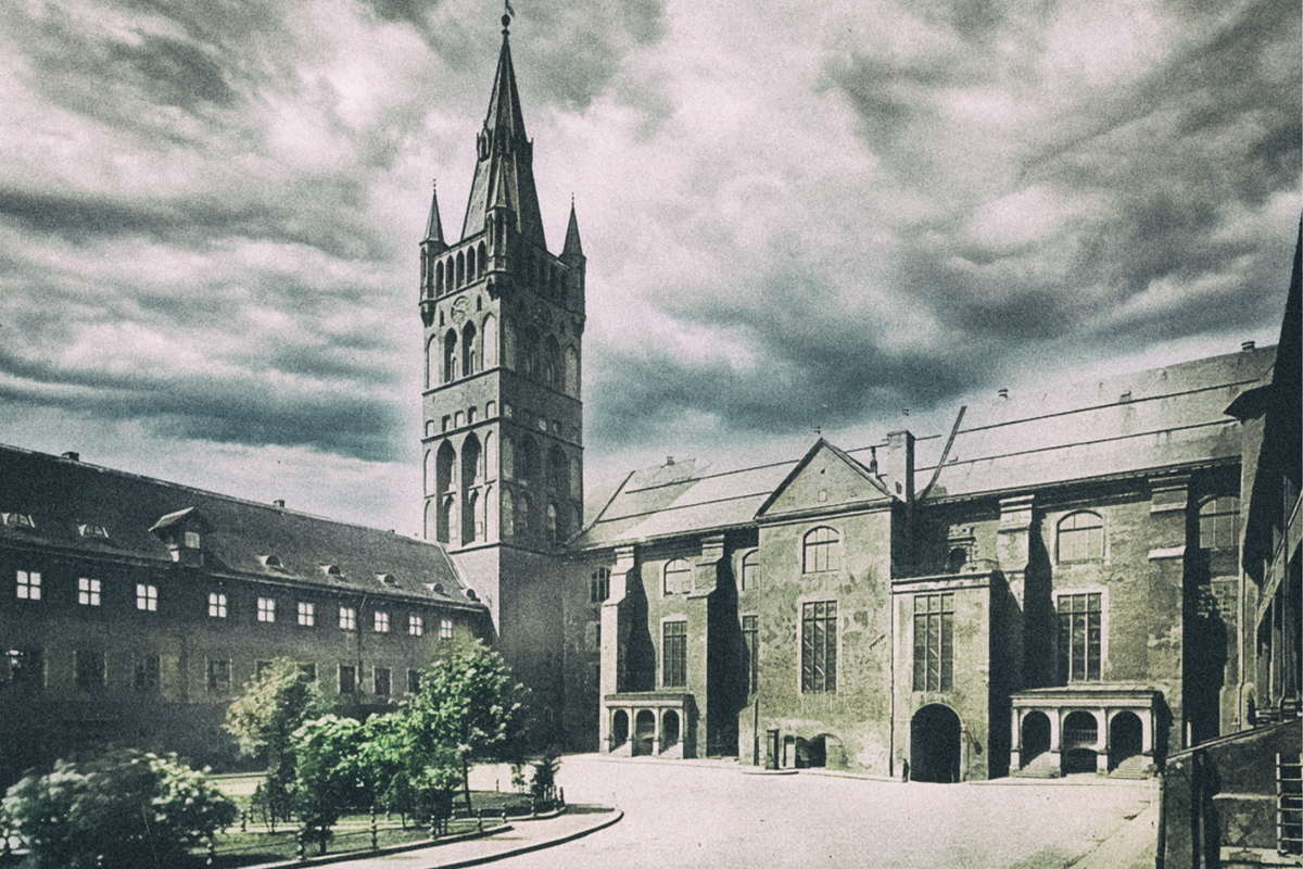 Башня и замковая кирха Кёнигсберга.