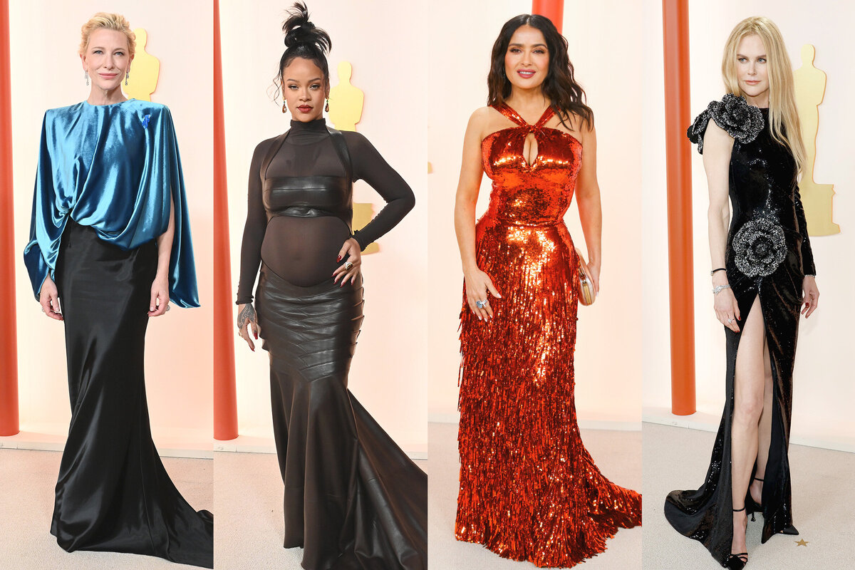     Беременная (опять) Рианна и Сальма в "мишуре": лучшие образы на "Оскаре-2023"
