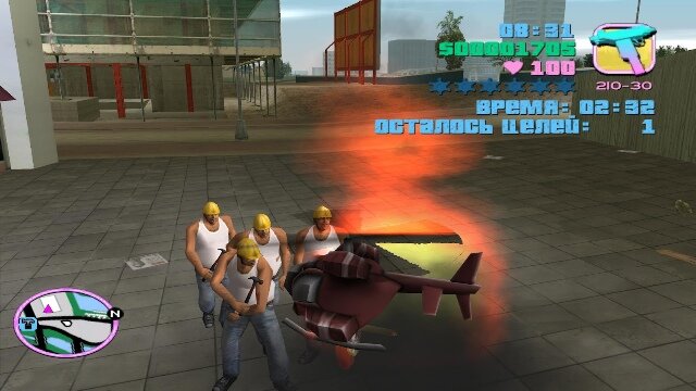 Так заканчивались попытки. Изображение из GTA Vice City. Разработчик: Rockstar Games