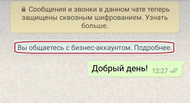   Бизнес-аккаунт получает специальную отметку