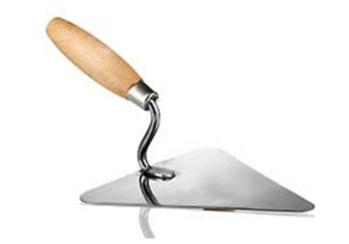 Такая вот лопатка называется a masonry trowel (лопатка каменщика)