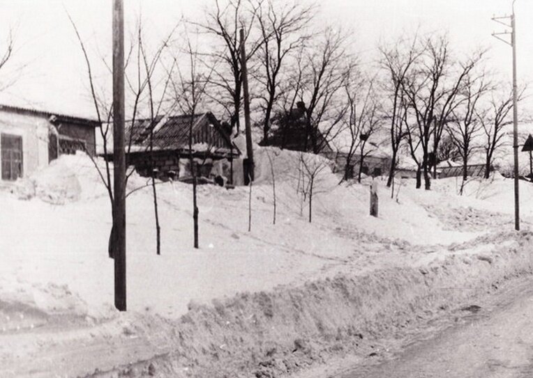 Зима в селе Михайловском, начало 1970-х годов
