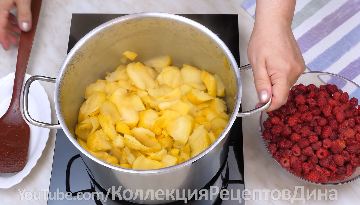 Яблочно-малиновое повидло для пирогов и пирожков! Густая начинка из ...