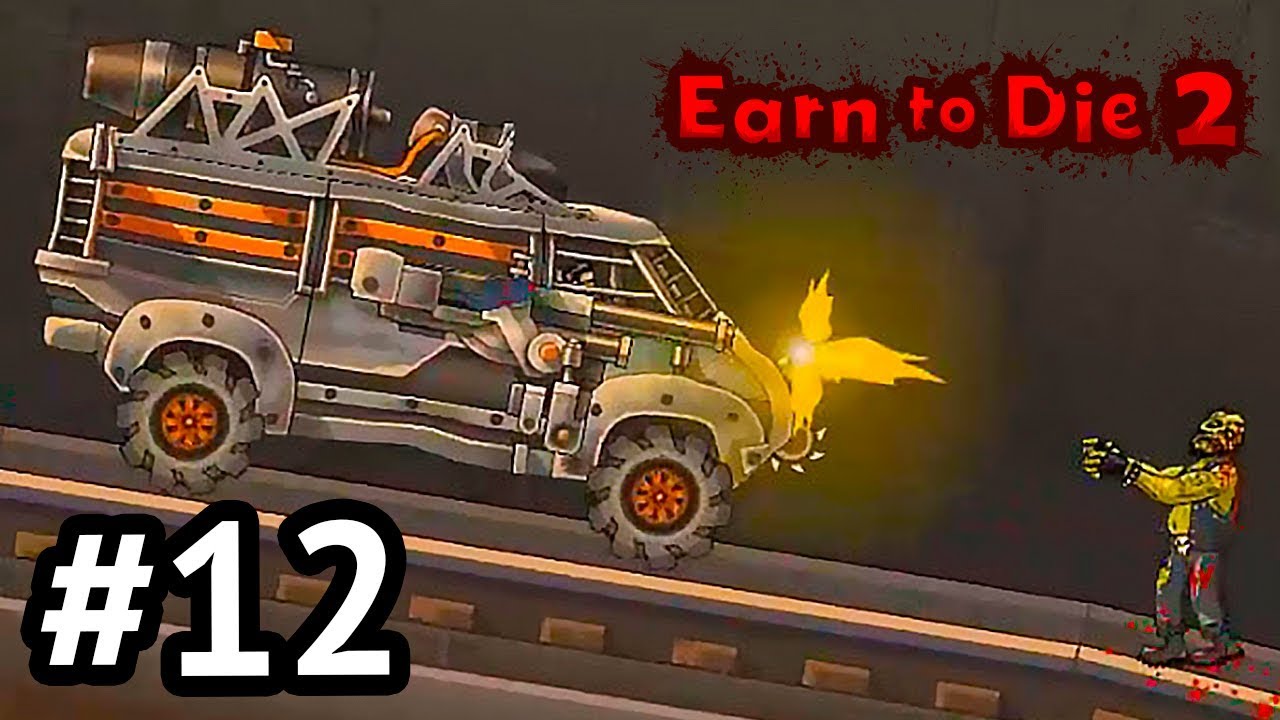 Прокачали Тачку Микроавтобус Earn to Die 2 и давим зомби - Прохождение Игры  про Зомби и Машинки #12