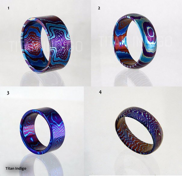 Кольца из титана, фото из интернета.