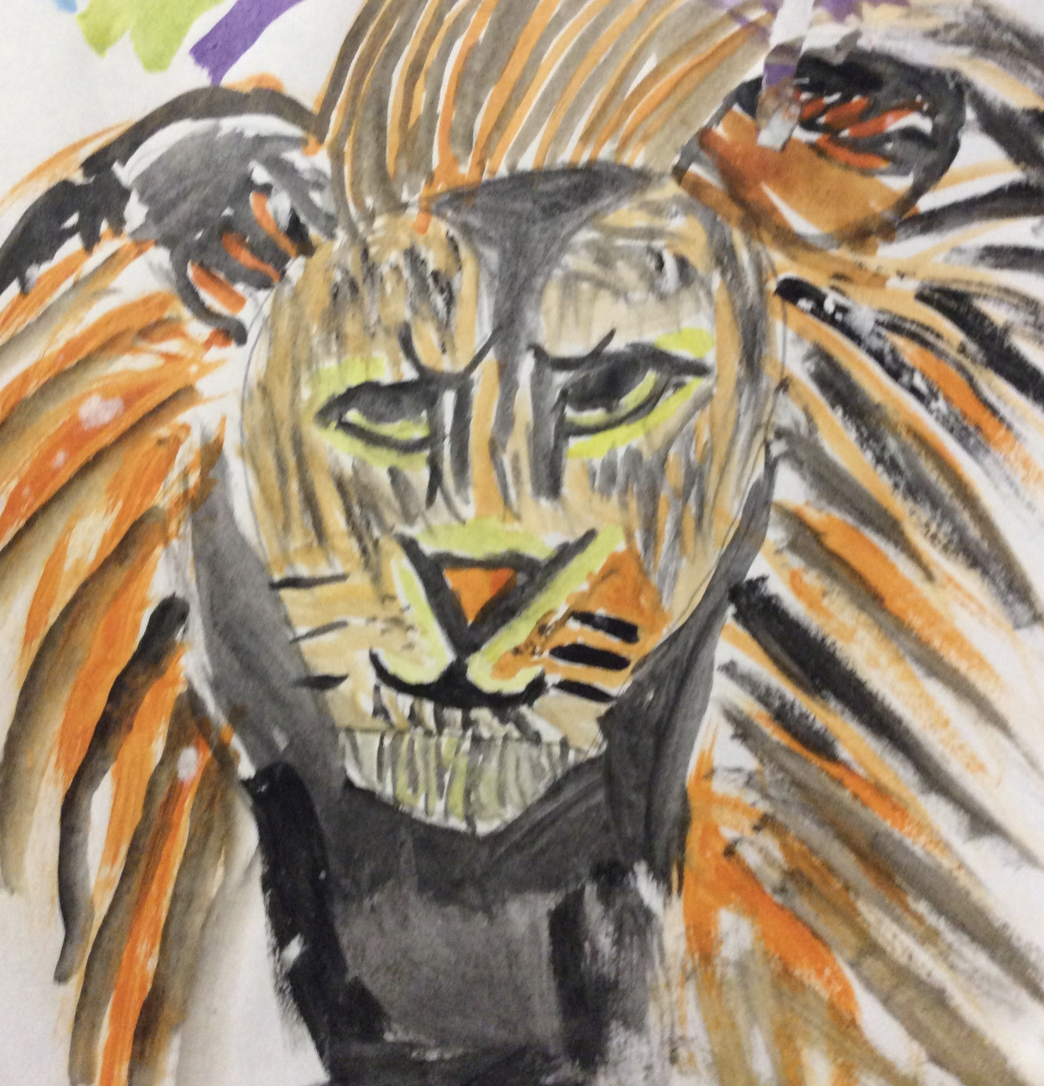 "Рисунок Анны Капрановой — бабушка Эльвира Болдырева, Мама Марина Болдырева Анна Капранова 7 лет, рисунок Символ Года"