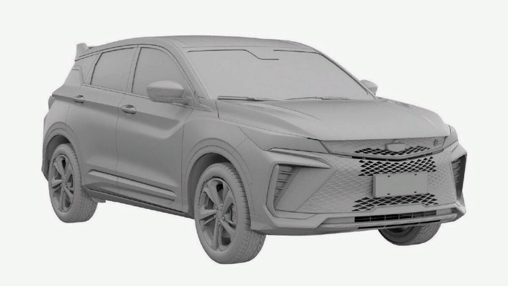 Патентные изображения Geely Coolray нового поколения