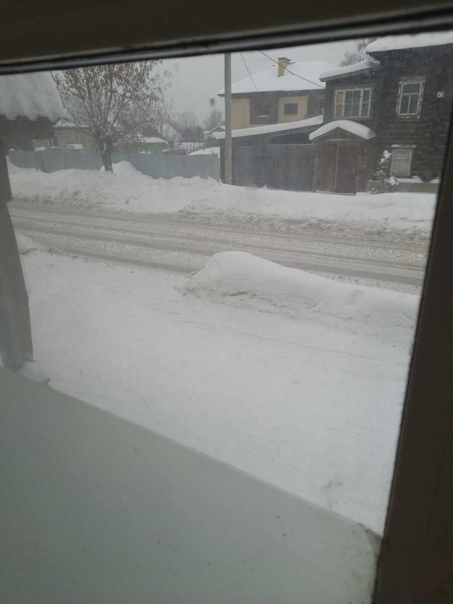 Вид из окна где я чищу снег (фото автора)