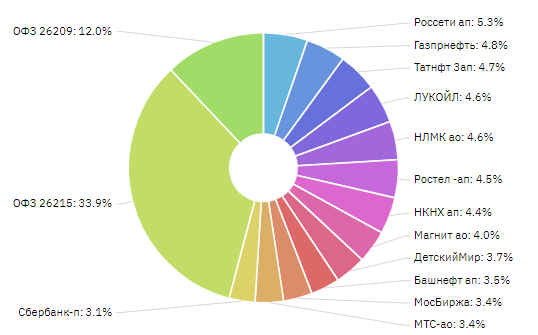 Состав портфеля на данный момент