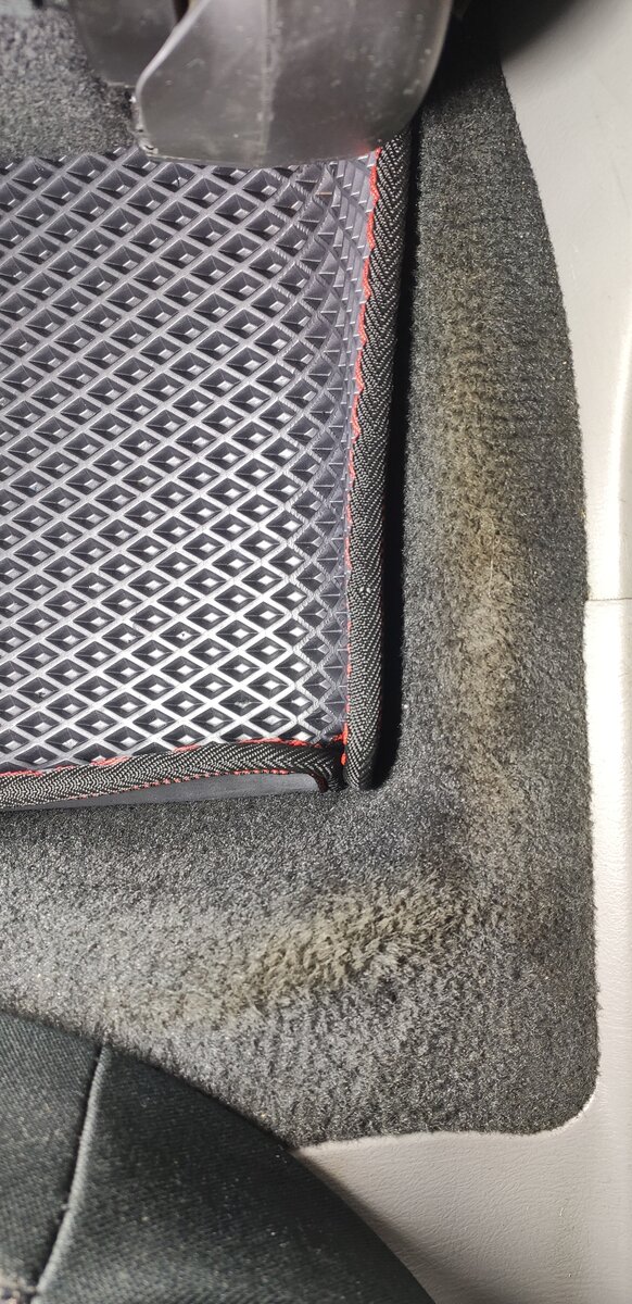 Обшивка автомобиля после химчистки салона. 