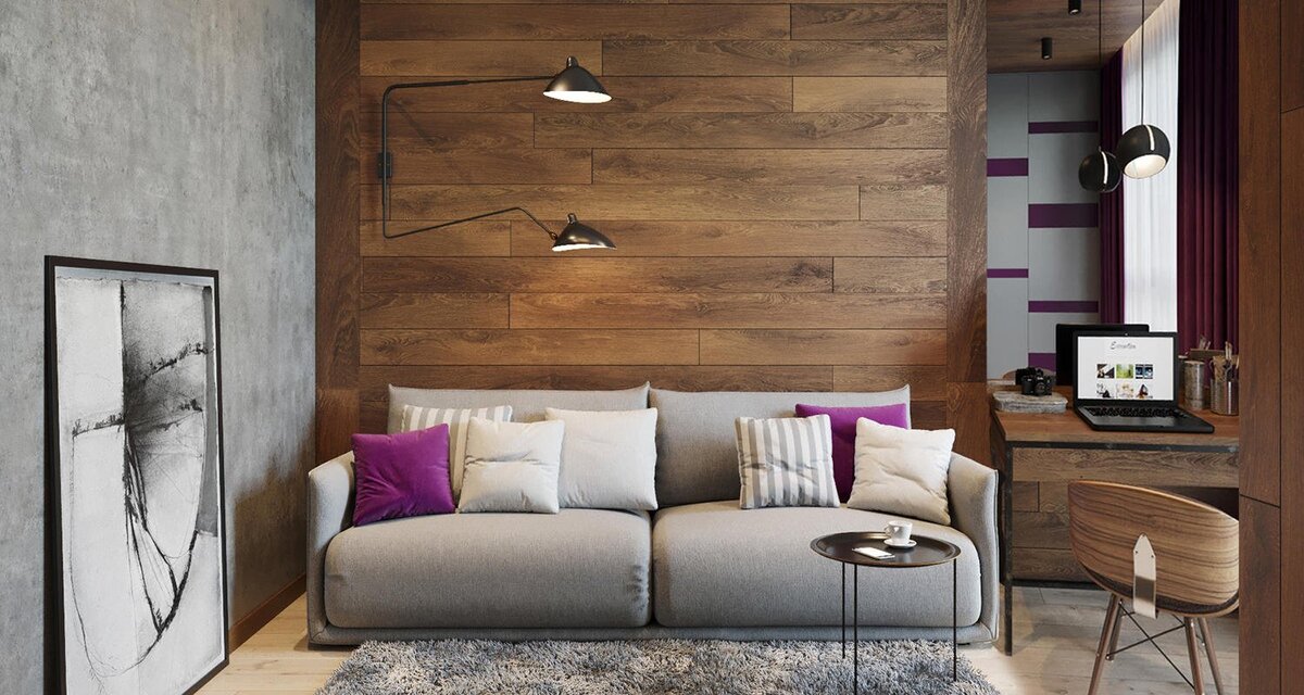 Имитация дерева с помощью декоративной штукатурки получается очень реалистичной