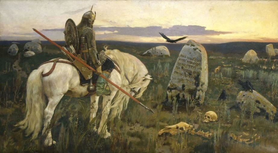 Картина «Витязь на распутье», русский художник Виктор Васнецов, 1882 г. 