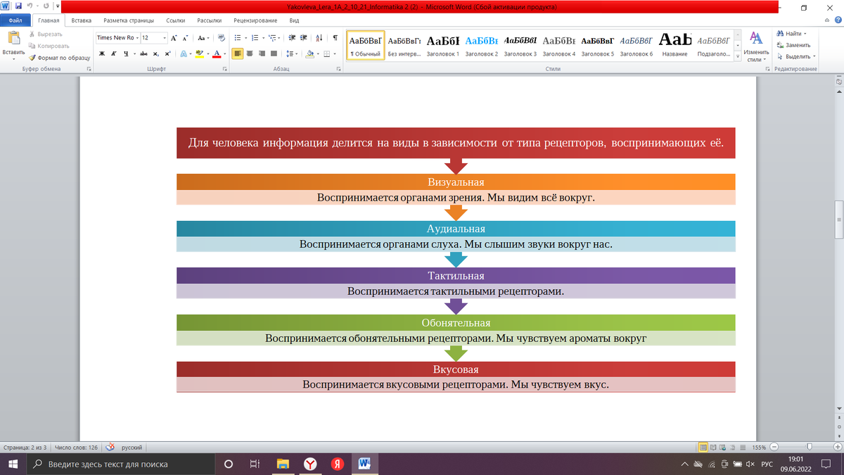 Оформление графических объектов в текстовом процессоре MS Word.