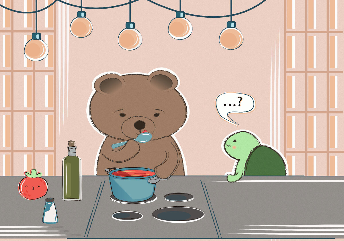 @gambiya Иллюстрация для Медведя и Черепаси