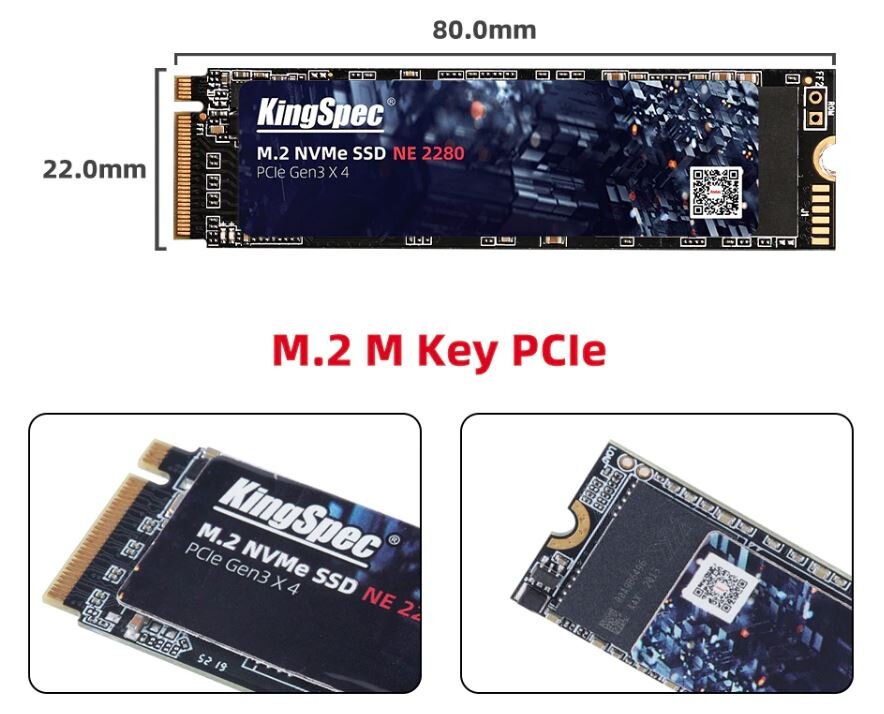 SSD: 1Tb KingSpec M2, ориентировочная стоимость - 5400р.