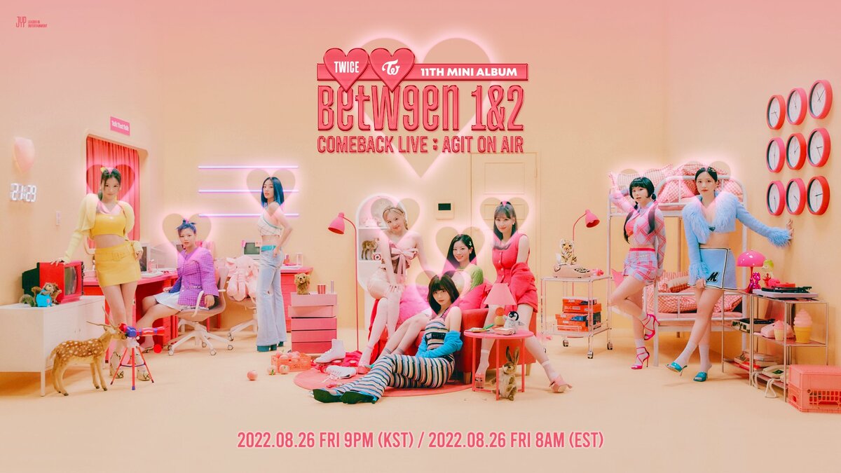 Обложка нового альбома TWICE «Between 1&2».