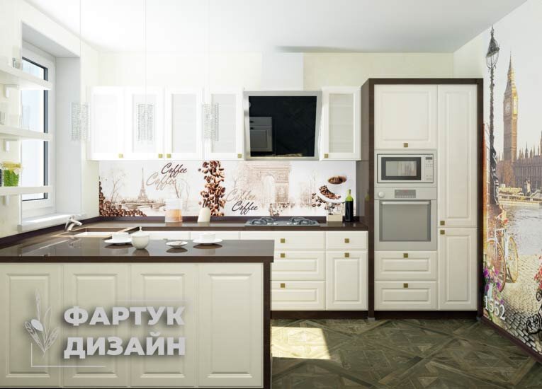 Дизайн белой кухни (81 фото)