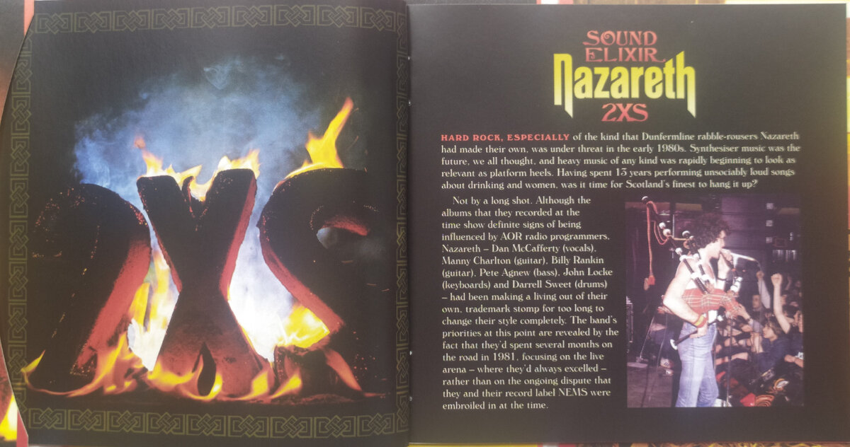 Nazareth"2XS" (1982) booklet history