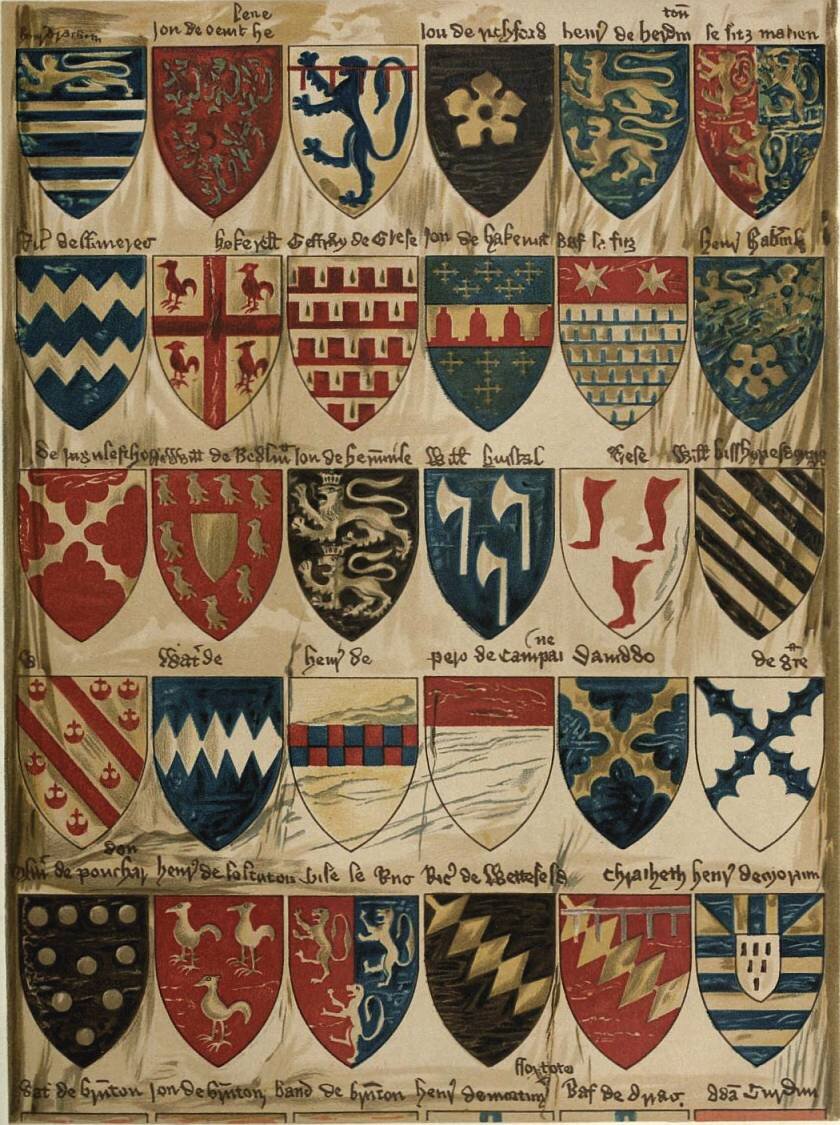 Гербы французских рыцарей 13 века