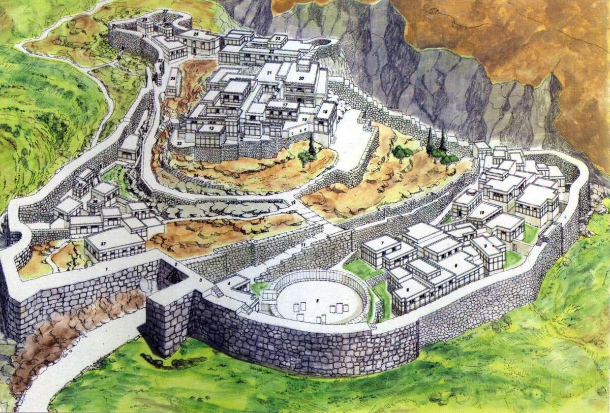 Троя город рисунок