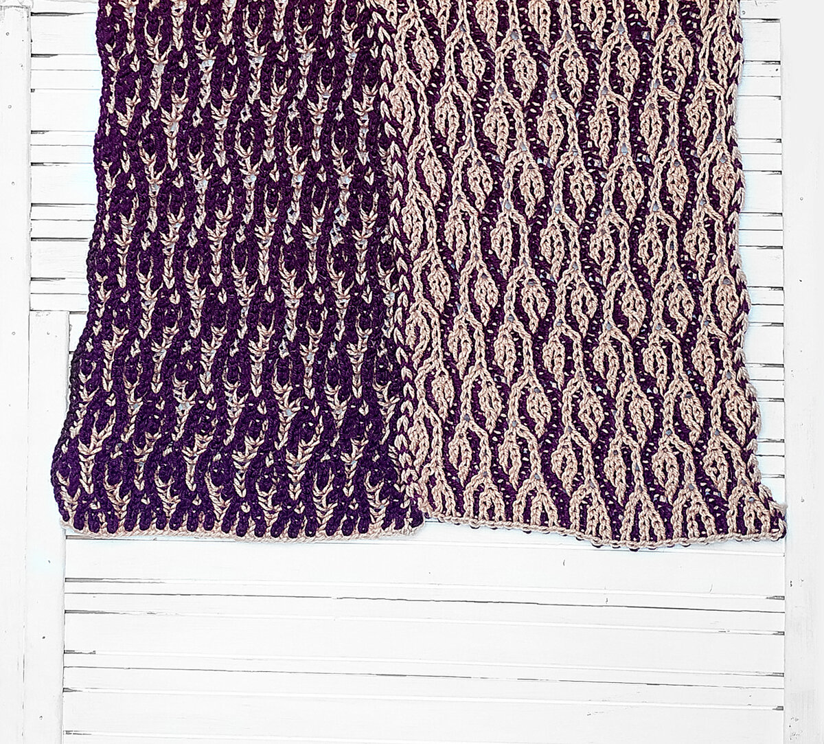 Шарф в технике бриошь