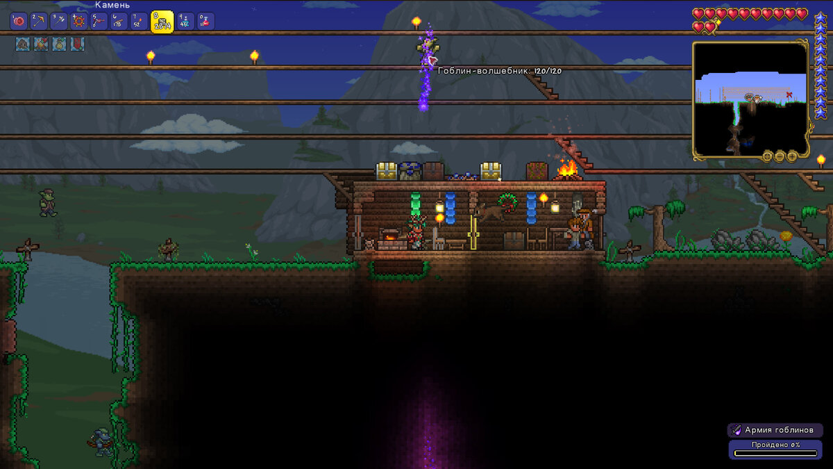 Соло-прохождение Terraria на мастер-моде | Армия слизней и гоблинов мучает  новичка | 5 Часть | MrBk | Minecraft | Игры | Дзен