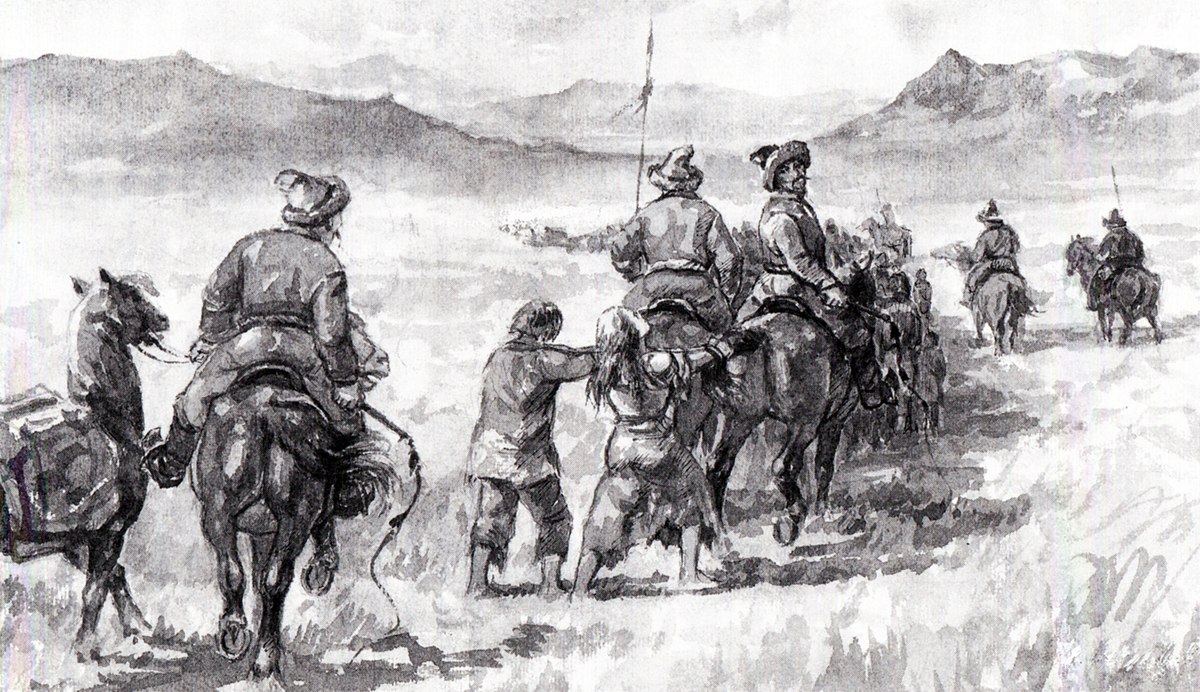 Киргиз-кайсаки возвращаются из набега