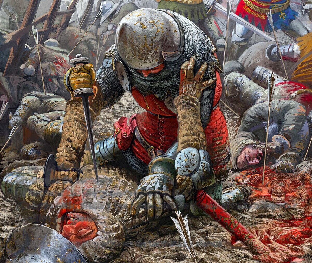 Сражение при Азенкуре, 1415 год. Художник: Radu Oltean