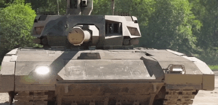 Перспективный ОБТ-14, 2021 год (GIF видео).