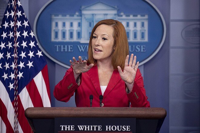 Джен Псаки Фото: Michael Reynolds/Pool/Cnp/Keystone Press Agency/Global Look Press