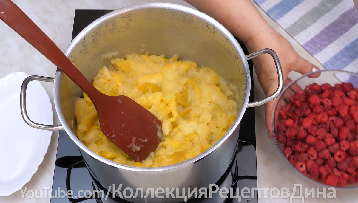 Яблочно-малиновое повидло для пирогов и пирожков! Густая начинка из малины  и яблок на зиму! | Дина, Коллекция Рецептов | Дзен